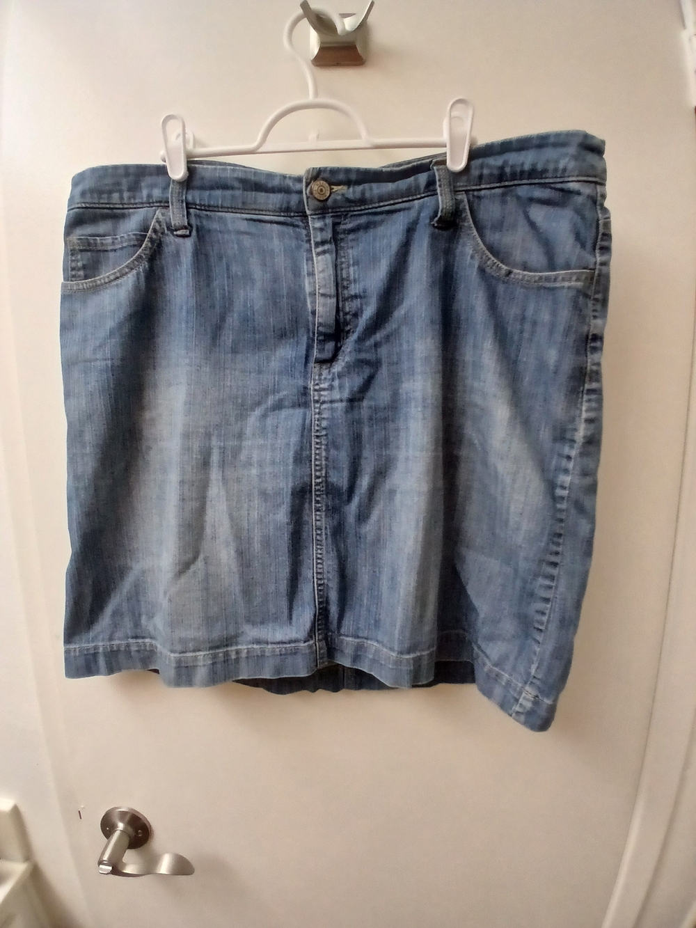 Merona Light Blue Stretch Denim Skirt